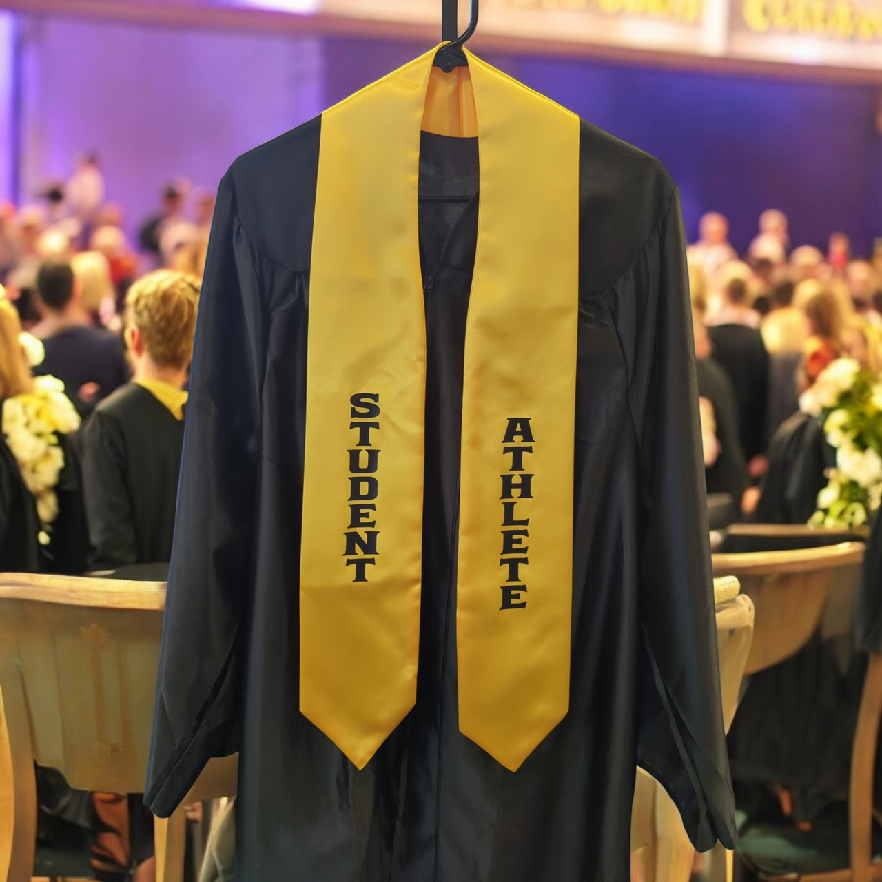 Student Athlete Graduate Graduation Stole (Gold/ Black)