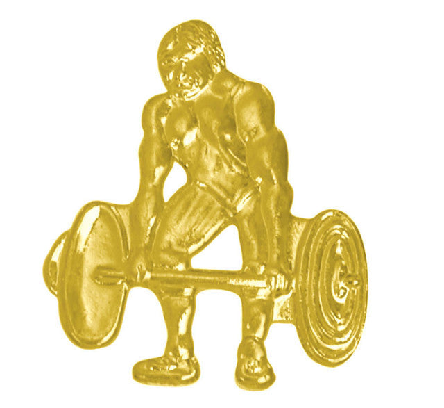 Weight Lifter Chenille Letter pin