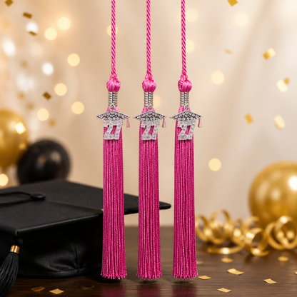 2027 HOT PINK Bling Tassel (Grad Cap Bling) 2027