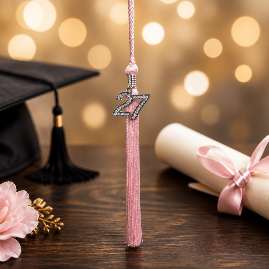 2027 PINK MIDNIGHT Black Bling Tassel