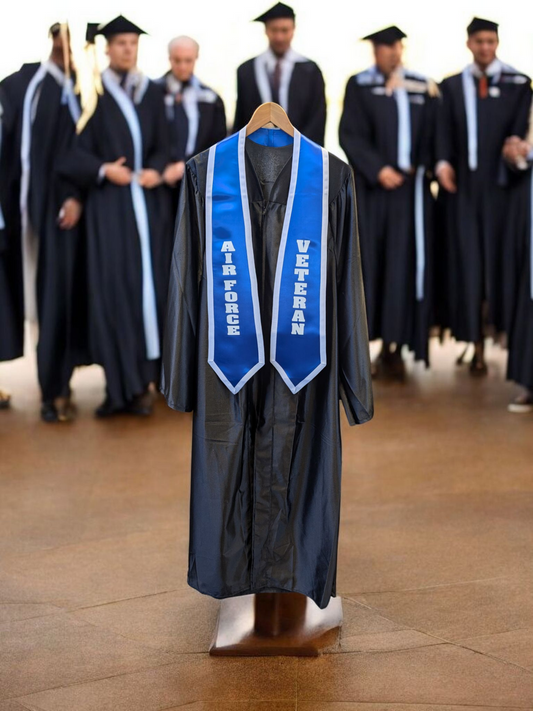 Celebrate your accomplishments with an Air Force VETERAN Graduation Stole.