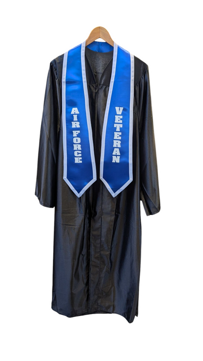 Celebrate your accomplishments with an Air Force VETERAN Graduation Stole.