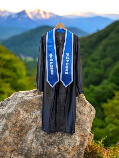 Celebrate your accomplishments with an Air Force VETERAN Graduation Stole.