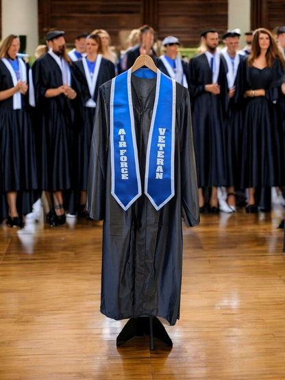 Celebrate your accomplishments with an Air Force VETERAN Graduation Stole.