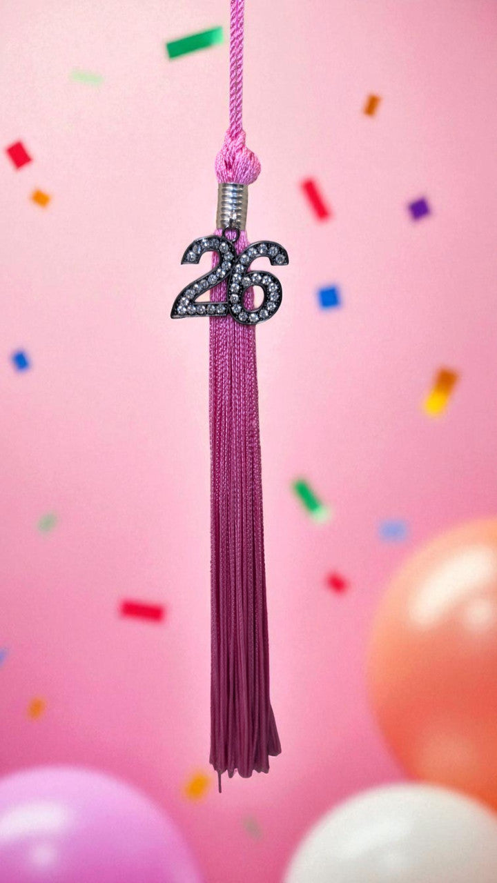 2026 HOT PINK MIDNIGHT Black Bling Tassel