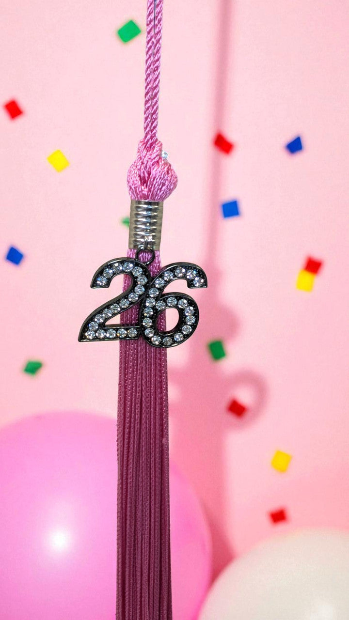 2026 HOT PINK MIDNIGHT Black Bling Tassel