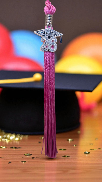 2026 HOT PINK Bling Tassel (Grad Cap Bling)