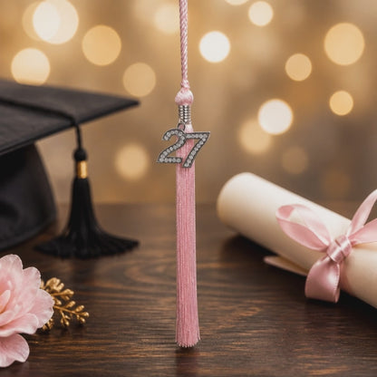 2027 PINK MIDNIGHT Black Bling Tassel
