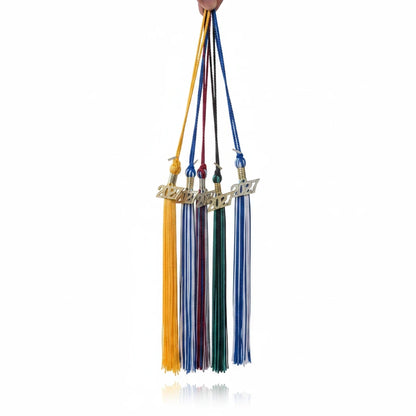Rocky Mountain Balfour 2027 graduation souvenir tassels in various school colors with gold and silver year charms