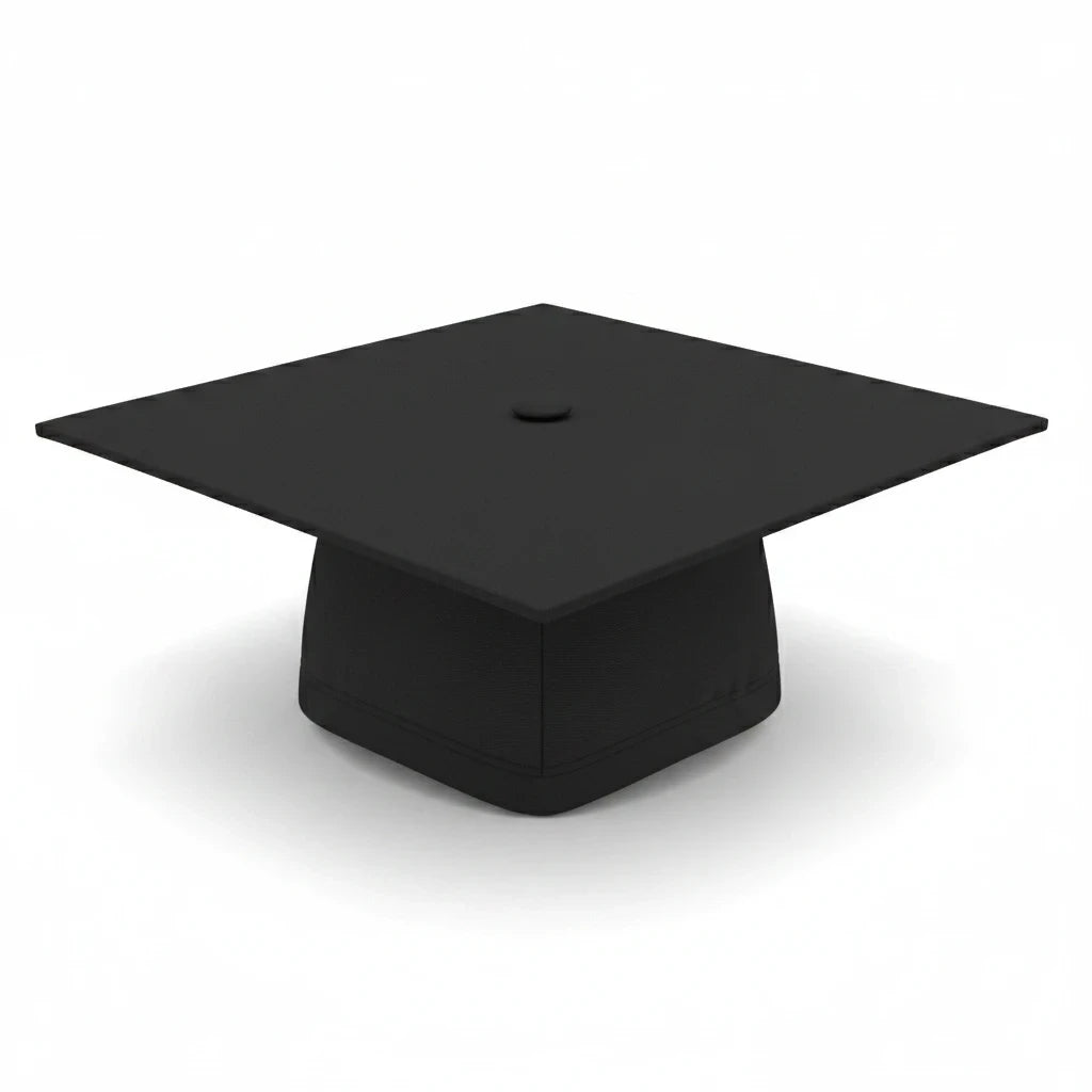 Rocky Mountain Balfour black graduation cap with a flat square top for school commencement ceremonies